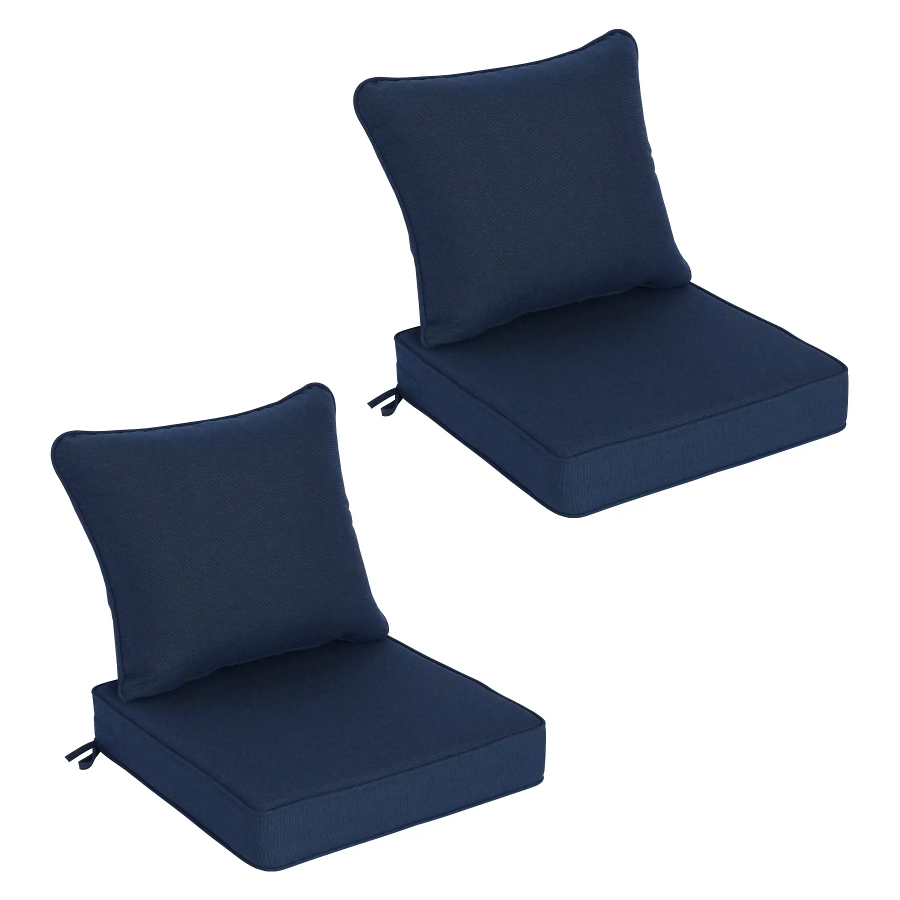 Patio/Terrace Deep-Seating Cushions (2-Pack) – Fade-Resistant (1,000+ Hours) & Waterproof Outdoor Furniture Chair Cushions with 35D High-Resilience Foam (Suitable for Sofas and Chairs)