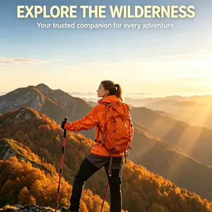 Multifunctional trekking poles for outdoor enthusiasts, perfect gift for hikers. Lightweight and adjustable, this seven-in-one trekking pole is your ultimate outdoor survival companion, featuring a compass and more for hiking