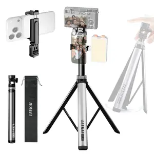 Leekai LK56 Auto Pop Up Light Stand Tripod for Camera and Phone 84 Inch Adjustable Aluminum Heavy Duty 20lbs Load for Ring Light DSLR Video Shooting