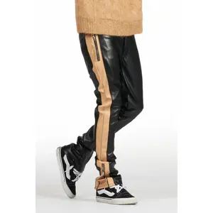 Play Boy Black/Beige Skinny Faux Leather Fit Jean Play Boy Black/Beige Skinny Faux Leather Fit Jean