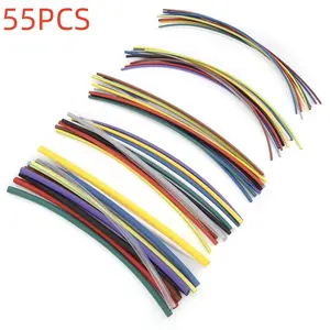 55 Piece Heat Shrink Tube Classification Kit, 2-1 Contraction Rate, Wire Insulation and Cable Management, Durable & Versatile Solution, Heavy Wire