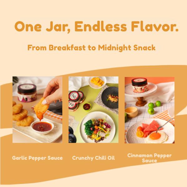 Flavors by Phoebe Cinnamon Pepper Sauce Sweet & Spicy Fusion Vegan No MSG Non-GMO Ideal for Toast Pancakes Cheese Boards Glazed Vegetables Brunch Dishes - Dip, Spice, Sambal Cayenne Sauce Pack Original Pepper Sauce Pack