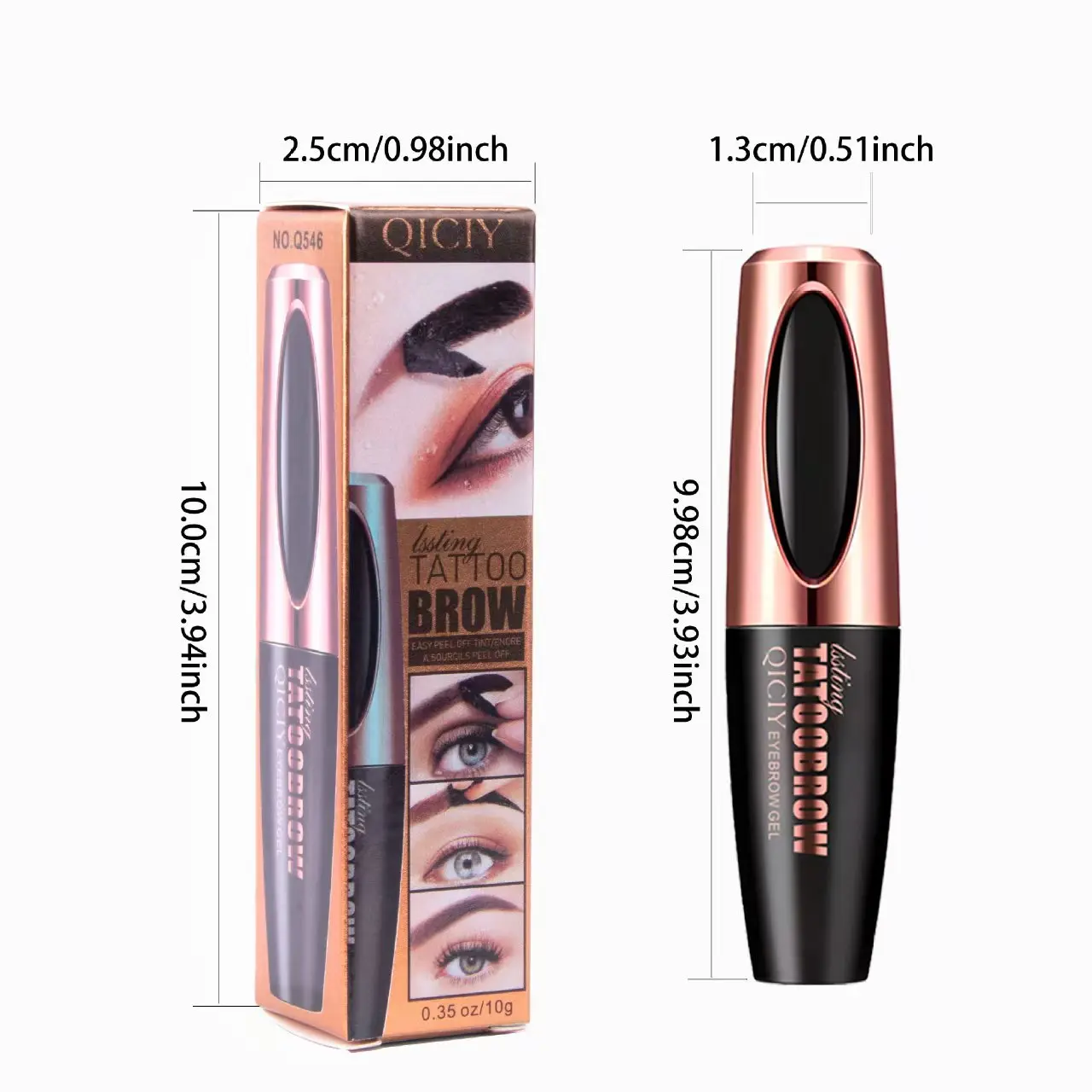 No Skill Needed Eyebrow Tattoo Brow Gel, Waterproof Stay On All Day Brow Mascara Natural Matte Eyebrow Makeup