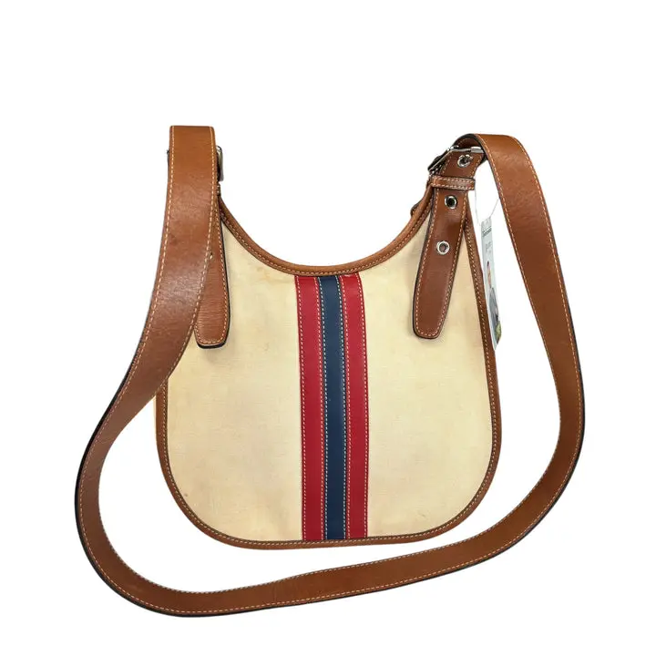 Pre-owned coach Canvas Crossbody Bags Varsity Y2K Heritage Saddle Crossbody Bag