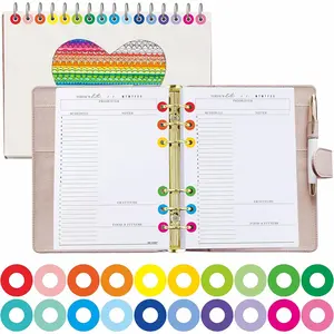 3000 Pieces Hole Reinforcement Stickers, 20 Color Designs Paper Hole Protectors Colorful Self-Adhesive Hole Punch Reinforcement Circle Labels for Loose-Leaf Paper Sheets (Outer 0.5”, Inner 0.25”)
