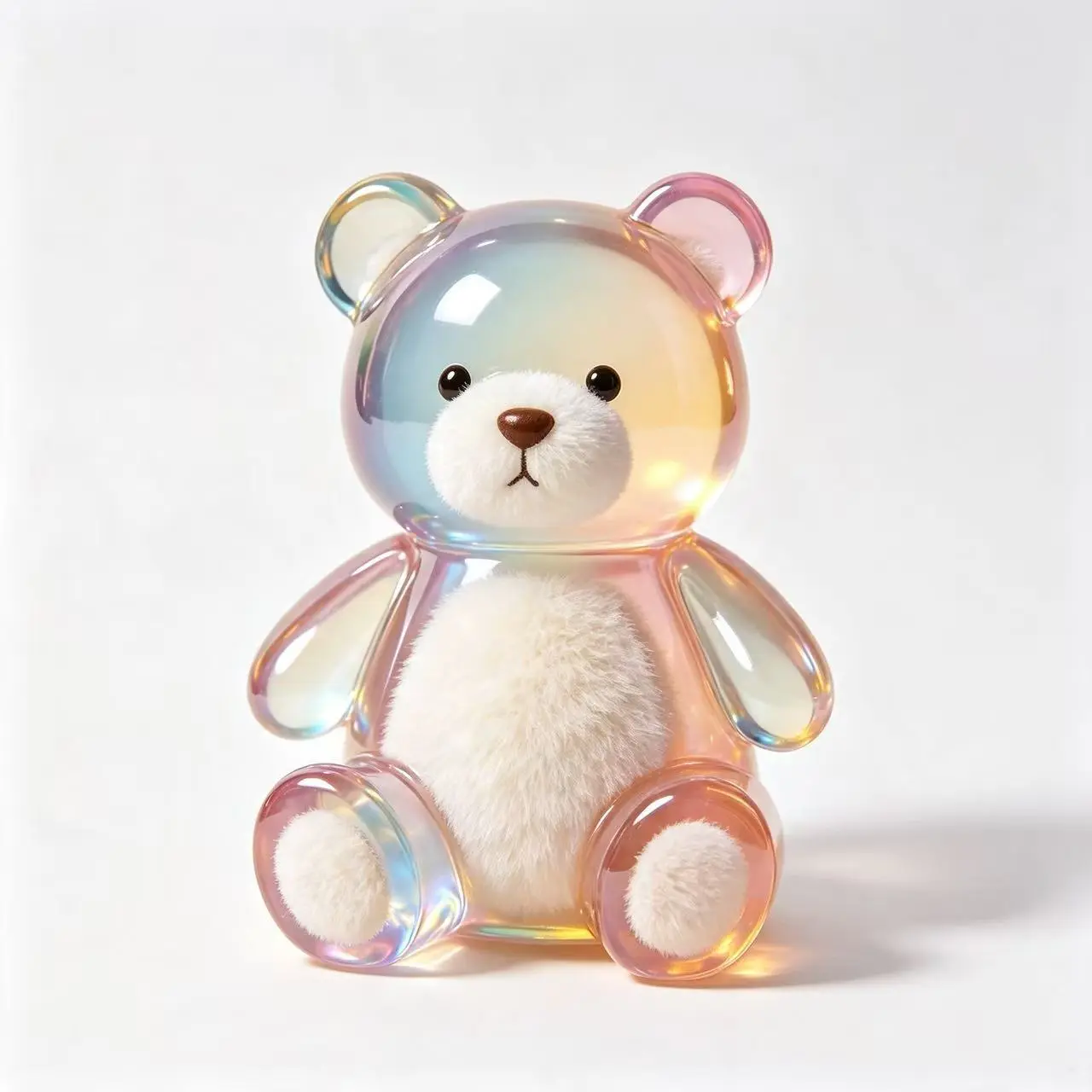Multi-Material Tabletop Decor Ornaments, Plush / Acrylic / Knitted Decor, Ins Style Desk Display, Gifts