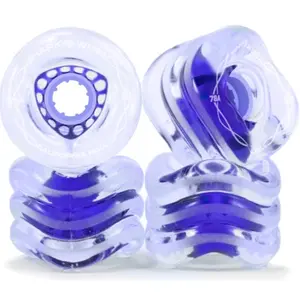 SHARK WHEEL 60MM, 78A CLEAR WITH LAVENDER HUB CALIFORNIA ROLL