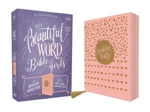 NIV, Beautiful Word Bible for Girls, Updated Edition, Leathersoft, Zippered, Pink, Red Letter, Comfort Print: 600+ Full-Color Illustrated Verses (Beautiful Word) by Zondervan [Leatherbound Book]
