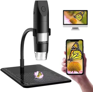 50-1000X Wireless Digital Microscope 1080P HD Handheld Mini WiFi USB Microscope Camera with 8 Adjustable LED For iPhone Android