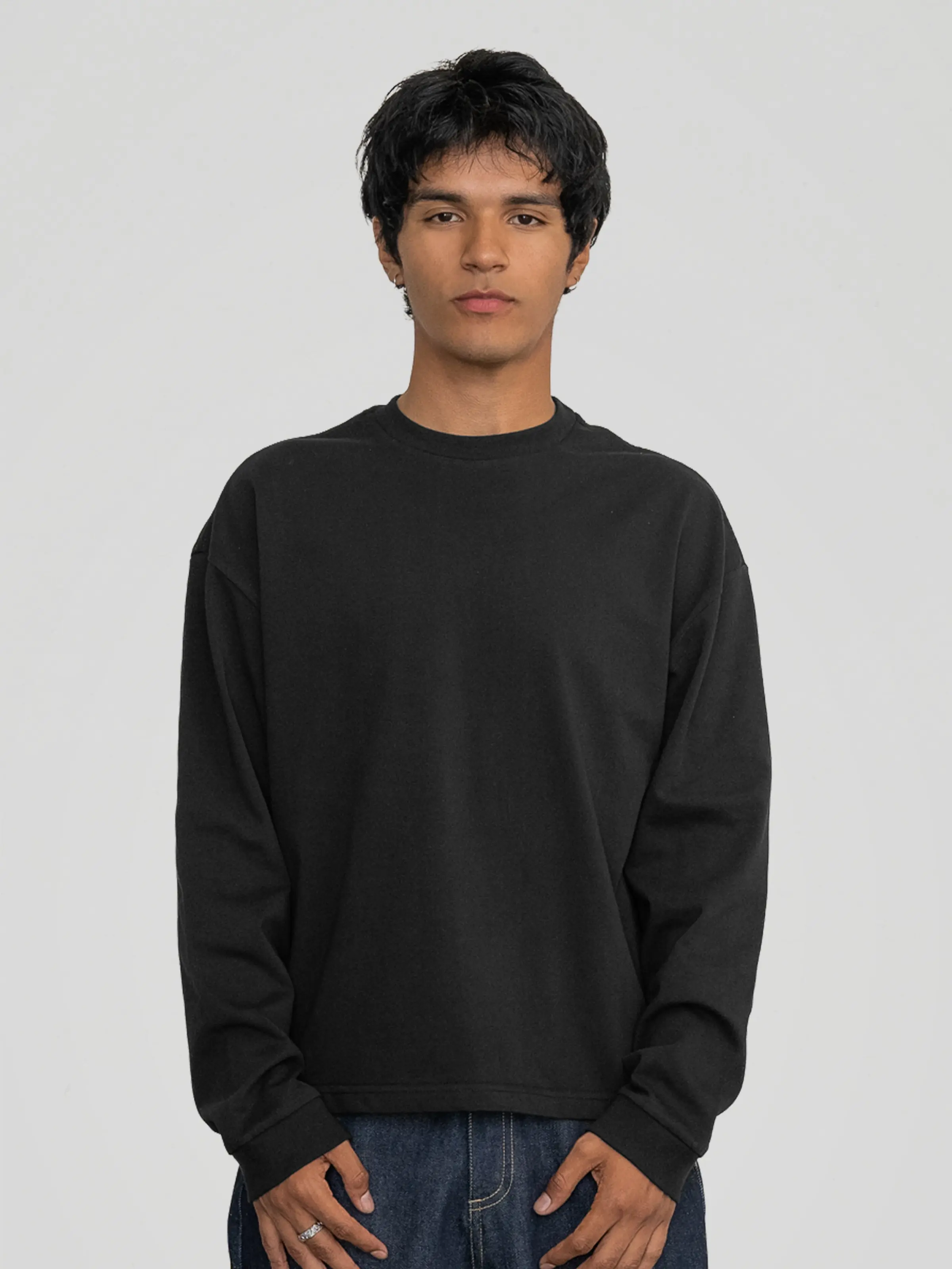 300 GSM 'Black' Longsleeve Tee