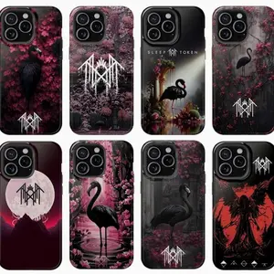 Sleep Token iPhone Case, Aesthetic Sleep Token Cute Phone Case, Even in Arcadia Flamingo Phone Gift for Fan, For iPhone 17 16 15 14 13 12 11 Pro,ProMax ,Plus  & Samsung Galaxy S25 Ultra S24 S23 S22 S21 Plus Anti Drop Cover.