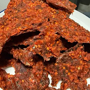 Spicy abuja kilishi (beef jerky). Very tasty, clean, fresh 4oz per pack.