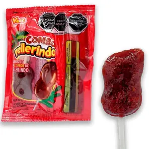 Rellerindo Lollipop with Sauce- Candy Strip  Snack, TAMARINDO CANDY