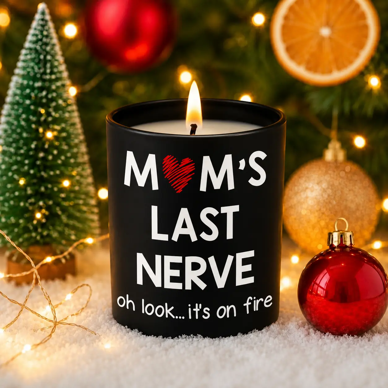 "Mom’s Last Nerve" Candle, Funny Christmas Gift for Mom, Stepmom, Bonus Mom, New Mom, Xmas Gift, Gift For Dad, Step Dad| 10oz Vanilla Lavender Scented Tin Candle, Unique Home Decoration & Relaxing Fragrance