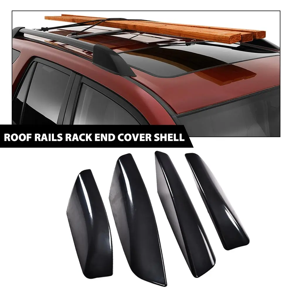 ALLGOOD 4Pcs Plastic Roof Rack Bar Rail End Cover Caps, Automotive Stowing & Tidying Accessory, Accessories for Your Car, Fit for Toyota 4Runner 2003-2009 SUV