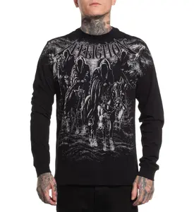 Affliction Men's Long Sleeve Shirt Black Night