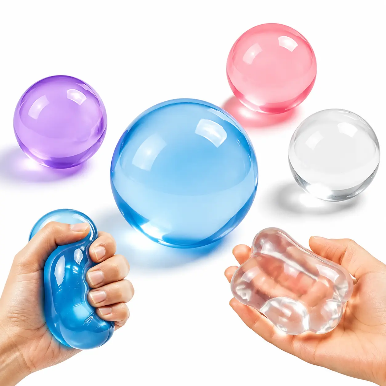 6cm Coconut Oil Squishy Fidget Toy, Super‑Soft No‑Rebound Reusable Stress Relief Squeeze Ball, High‑Value Appearance for ADHD, Desk Ornament‑MM