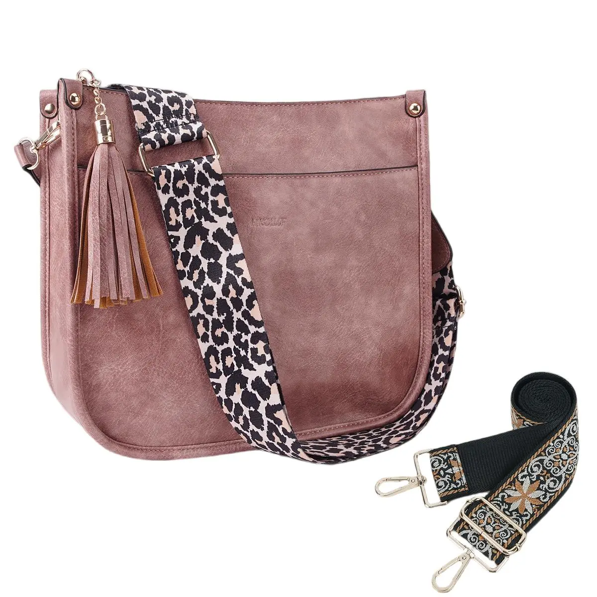 4055 More Than Two Will Get A Free Wallet Women's Fashionable Crossbody Bag Purse For Women Leather Handbag Wallet Set Waterproof Women Crossbody Bag With 2count Adjustable Guitar Strap Perfect Outdoorfun Dealsforyoudays