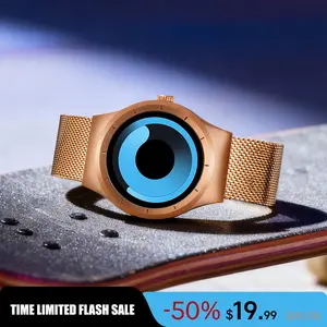 Technology Casual All-Match Vortex Starry Sky Rotating Steel Belt Men's reloj para hombres design sport watch men luxurywatch，sport watch. Blue Round