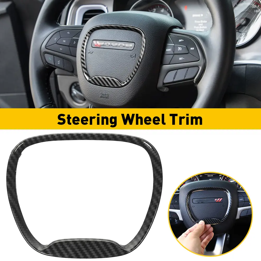 AUXITO For 2014-2021 Dodge Durango Jeep Grand Cherokee SRT8 Steering Wheel Trim Fit AUXITO For 2014-2021 Dodge Durango Jeep Grand Cherokee SRT8 Steering Wheel Trim Fit