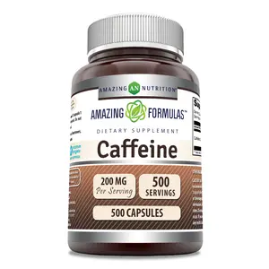 Amazing Formulas Caffeine 200 Mg | 500 Capsules | Non-GMO | Gluten-Free | Made in USA
