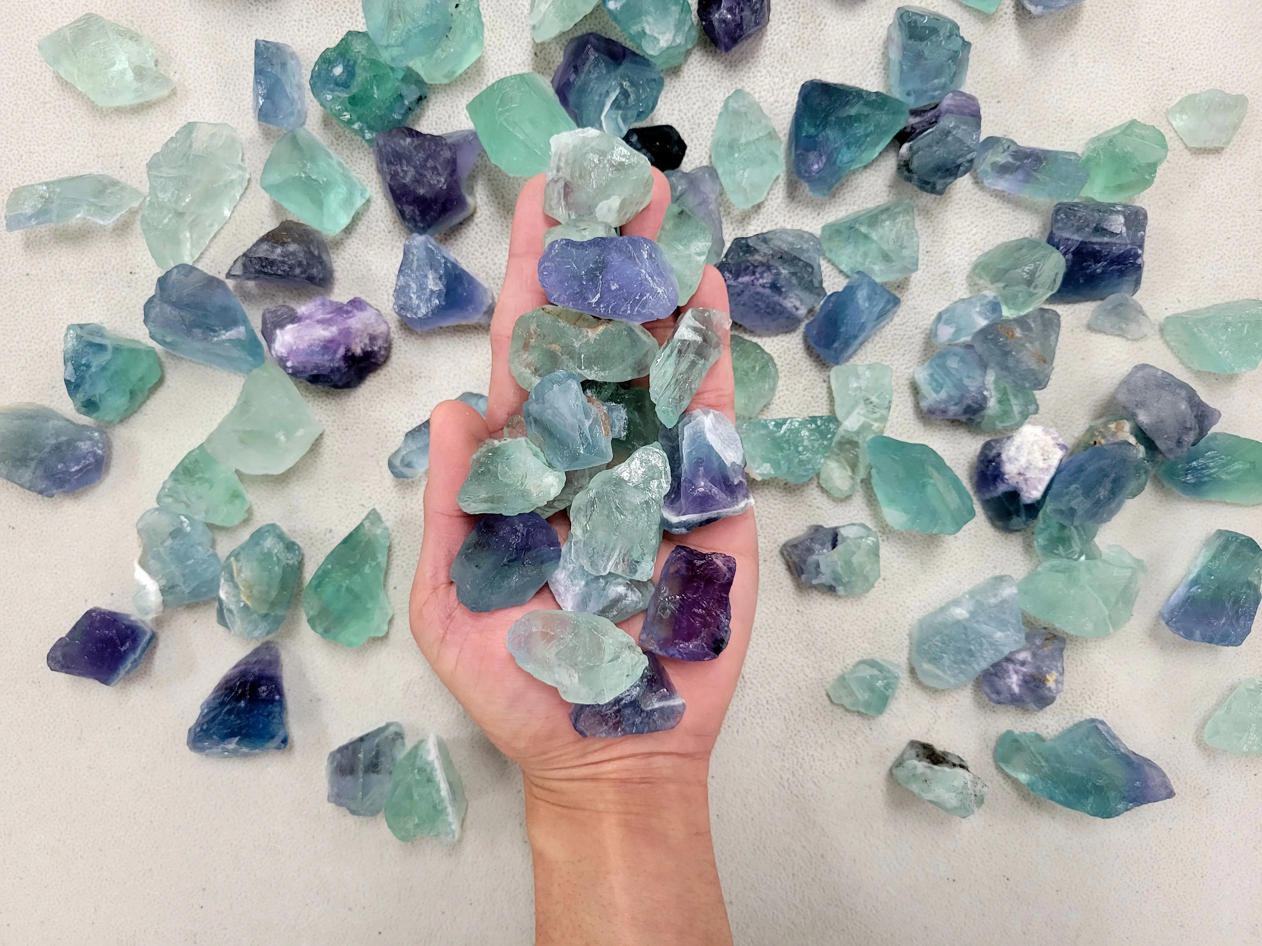 1 Pound Fluorite Crystals Raw Bulk