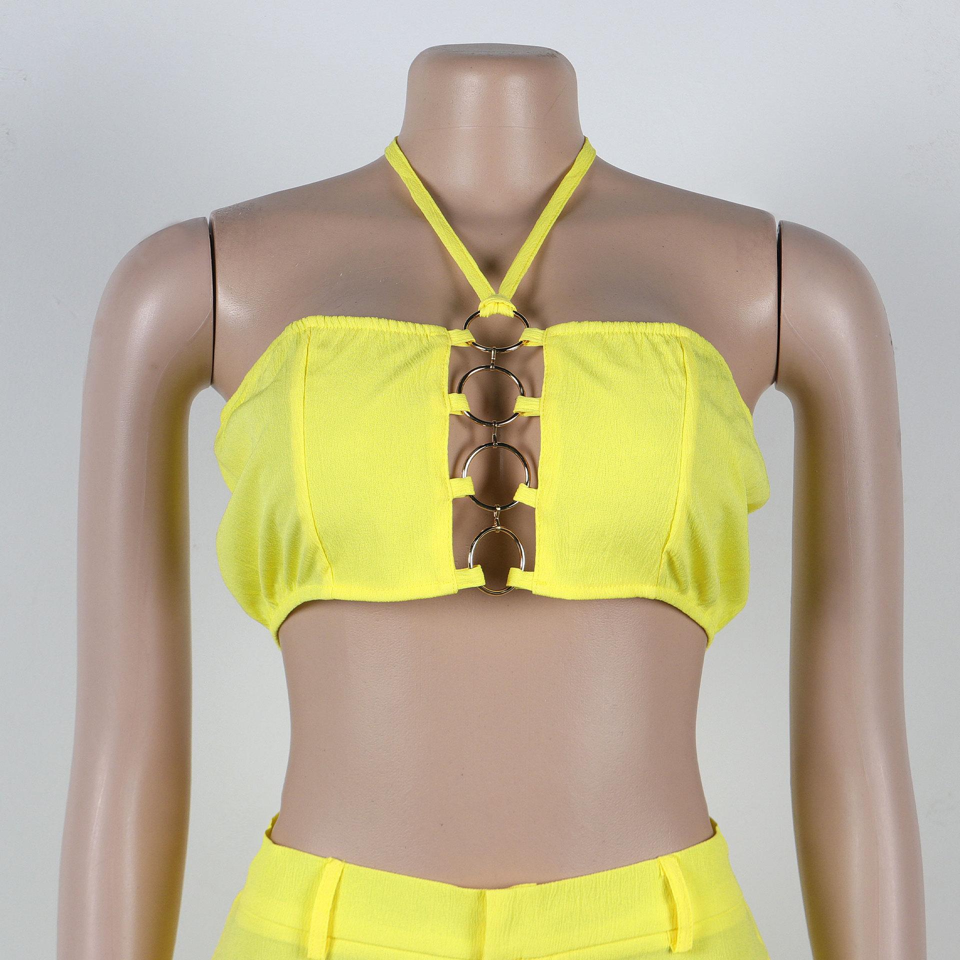 Style Sexy Ripped Fitted Two-Piece Nightclub Outfit