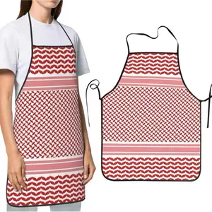Shemagh/Keffiyeh Design Apron Chef Cooking Baking Tablier Waterproof Bib Kitchen Cleaning Pinafore for Women Men