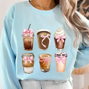 Iced Coffee Club Coquette Sweatshirt T shirt Hoodie, Trendy Coffee Lover, Coquette Bow Shirt, Coquette  Sweatshirt, Coffee Lover Soft Girl Era, Coffee , Coquette Mama  Sweatshirt, Pink Bow, Trendy Cofee Shirt, Girls Club