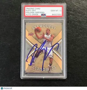2008-09 Upper Deck Starquest #SQ1 Rudy Gay Signed Card AUTO 10 PSA Slabbed Grizz