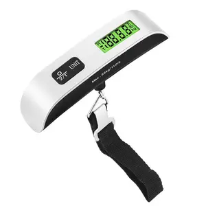 Electronic Luggage Scale, Essential Accessories for Vacation Travel, Gifts for Travelers, Digital Hanging Luggage Scale, Portable Suitcase Handheld Weight Scale 110 Lbs, Essential Travel Item for Hanging Luggage, Batteries Included Tool