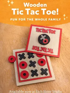 Wooden Tic Tac Toe Game – Family Fun Board