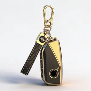 for BMW Key Fob Cover, Soft Silicone Key Case for BMW 2024 2023 2025 2026 7 Series IX I5 M60 X5 X7 X6 IX I7 Car Key Protector with Rings (3-4 Button,Black White, Green, Gray)