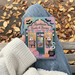 Ghost Bookstore Cozy Reads Bookish Kindle Insert for Clear Case – Aesthetic Book Lover Decor | Cozy Reading Accessory