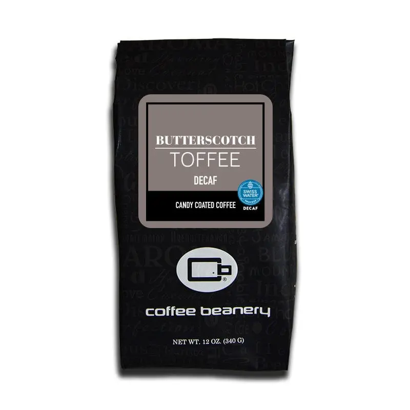 Butterscotch Toffee Flavored SWP Decaf Coffee