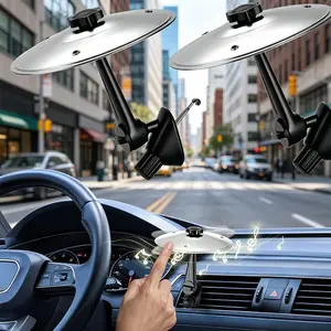 2 Pack Car Cymbal Air Vent, Mini Car Drum Set, Fun Musical Car Accessory for Drummers & Music Lovers, Durable Cymbal for Car Vent, Fits Most Vehicles (Sliver)