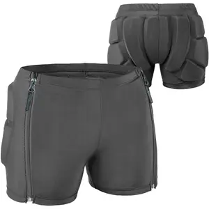 Kids Zip-on Zip-Off Padded Shorts for Snowboard Ski Figure Skating, Children Youth 3D HIPS Pants Proteciton for Tailbone&Butt