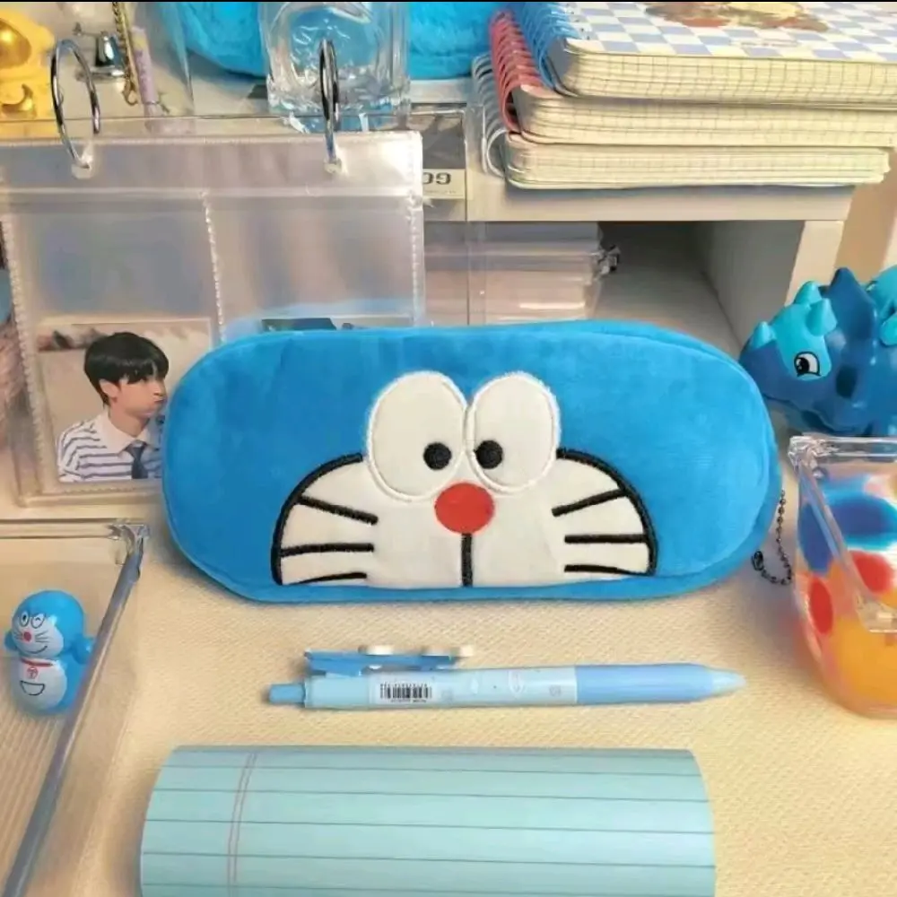 Doremon Robot Cat Pencil Bag Creative Cartoon Pencil Box | Anime Fashion Stationery Storage Bag Primary and Secondary School Student Pencil Box | Coin Pouch