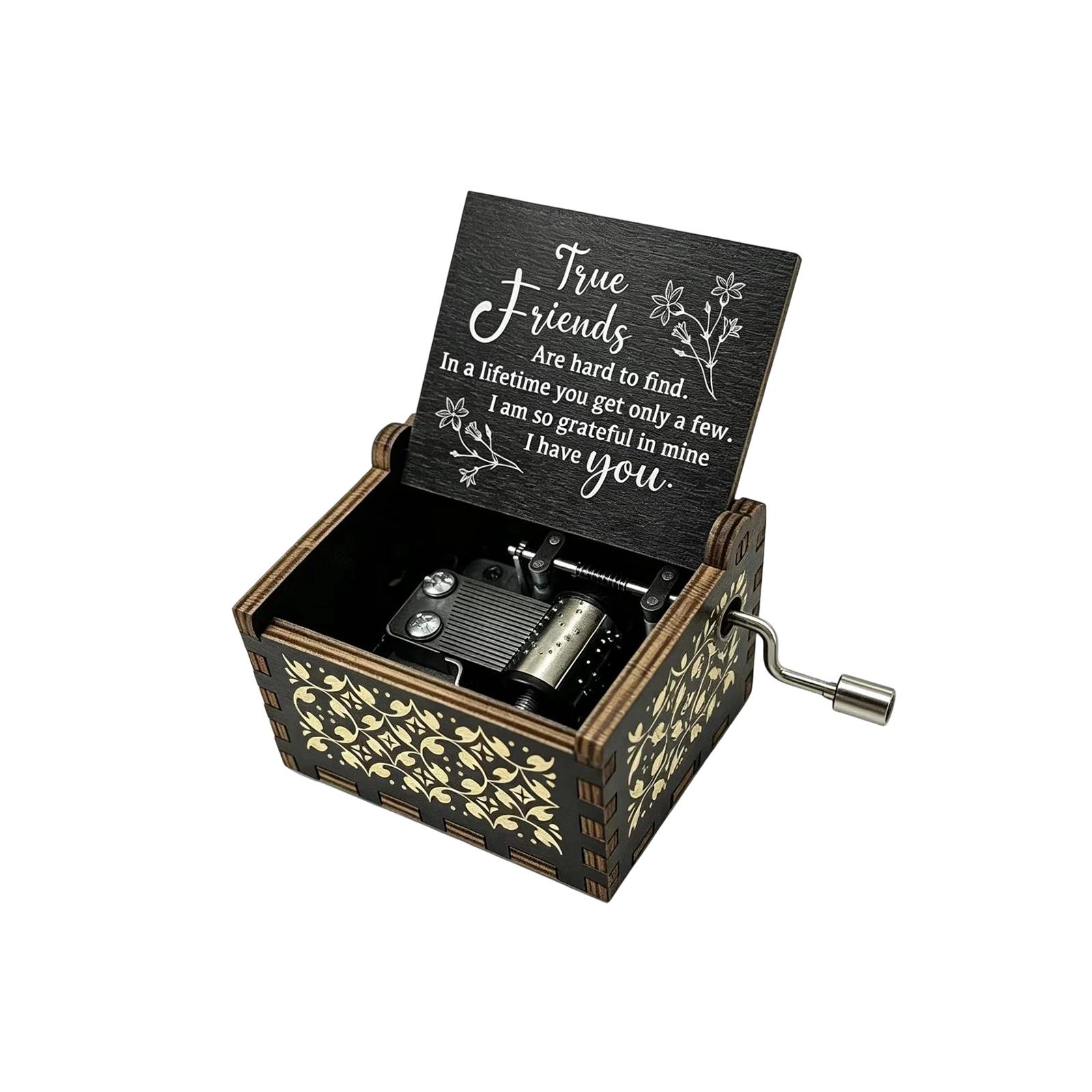 Hand-Crank Wooden Music Box: Plays “You Are My Sunshine” | Vintage Gift for Couples, Lovers, Kids, Grandchildren, Creates Family Bonding Moments
