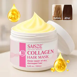 SAISZE Collagen Hair Mask 250ml for Dry Damaged Hair with Argan Oil Deep Conditioning Moisturizing Comfort - Moisturizer