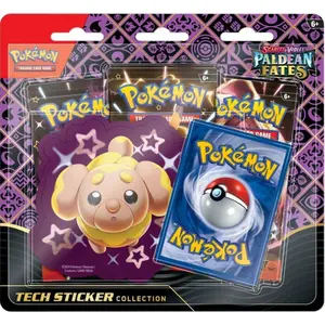 Pokemon Scarlet & Violet Paldean Fates Tech Sticker Collection | Shiny Fidough