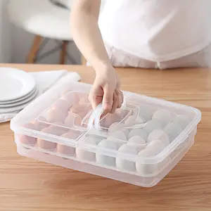 Transparent Refrigerator Egg Box, Large-Capacity Kitchen Egg Container, Household Egg Storage Box, Durable & Convenient Design