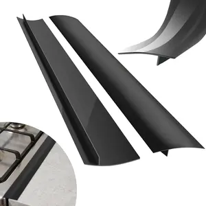 2 Pack  Stove Gap Covers 25 Inch,  Grade Heat Resistant Gap Filler, Upgraded Anti-Slip Stain-Resistant Stove Counter Guard, Easy to Cut & Clean, Seamless Fit for Stovetop/Oven/Washer/Dryer