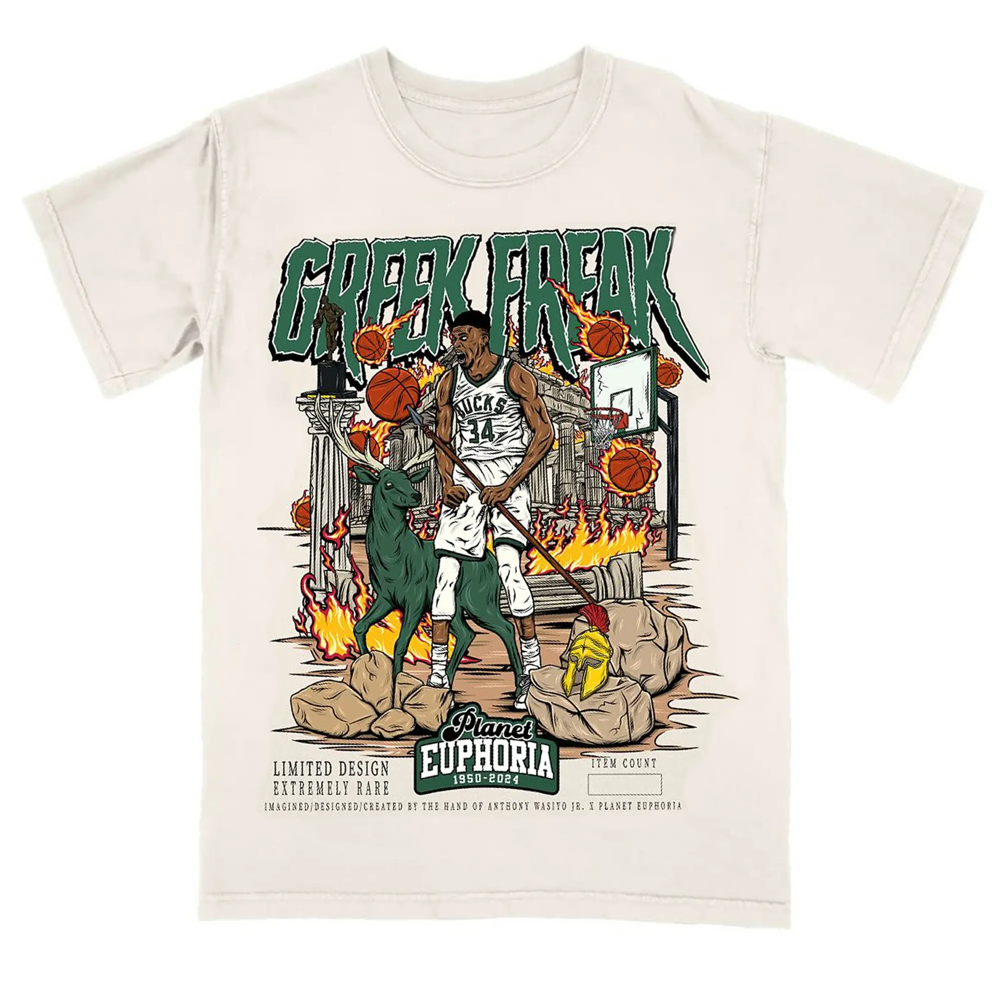 Greek Freak Planet Euphoria Shirt Vintage 90s Basketball Graphic Tee for Men Women Fans Y2k Streetwear