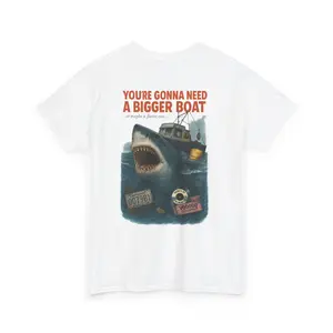 Jaws-Themed Bigger Boat Tee - Universal Orlando, Theme Park Lover Gift, Fun and Quirky Summer Apparel, Beachwear Shirt, Movie Fan Tee