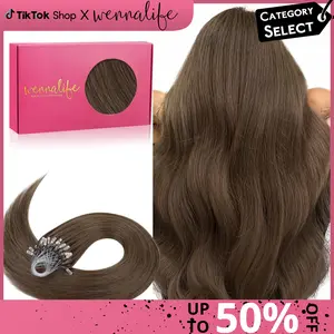 WENNALIFE Micro Link Hair Extensions Human Hair 50g 50s 14 Inch to 24 Inch Ash Blonde Highlighted Platinum Blonde Remy Micro Bead Hair Extensions Real Human Hair Micro Ring Hair Straight Microlinks  #