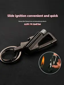 Permanent Match Infinity Lighter with Multitool Keychain Bottle Opener, Reusable Waterproof Match Strike Anywhere, Forever Flint Fire Starter for Outdoor Survival, for Men multi-functional