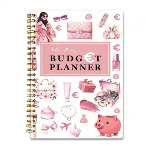 Ultimate Budget Planner, spiral bound, A5 size, includes monthly and annual financial tracking calendar, financial goals - debt tracking, financial management planner, stylish and minimalist notebook for women, Savings Challenge Planner