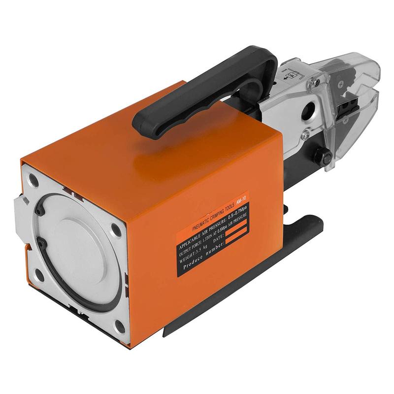 Pneumatic Crimping Tool – Multifunction Air Crimper Machine AM-10 With 14 Die Sets, Foot Pedal Control, 1.3T Force, For Terminals