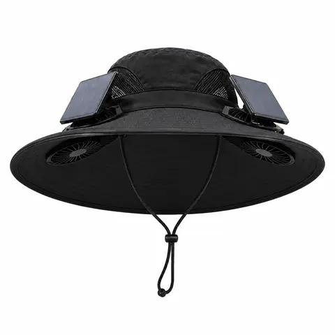 Portable Rechargeable Sun+Fan in 1 Hat - Adjustable Fan Hat with Lightweight Wide Brim, Quiet Design Detachable Fan, Wind Adjustment (Gentle to Strong), Wireless Long-Lasting Wear for Summer Outdoor Fishing, Household Appliance Accessory